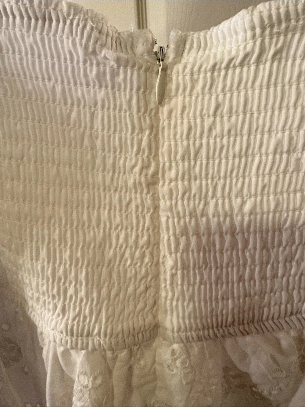 Altar'd State White Eyelet Mini Dress with Spaghetti Straps - Picture 7 of 16